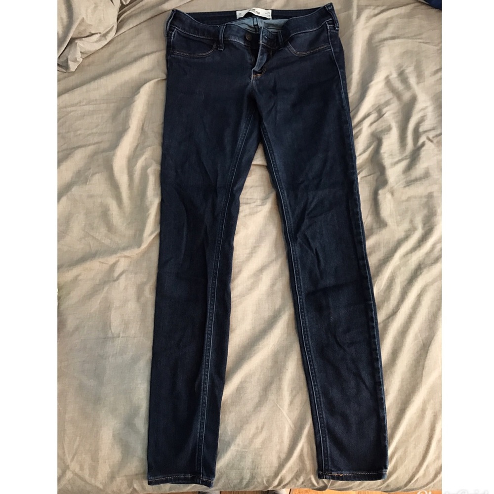 Hollister dark blue skinny jeggings